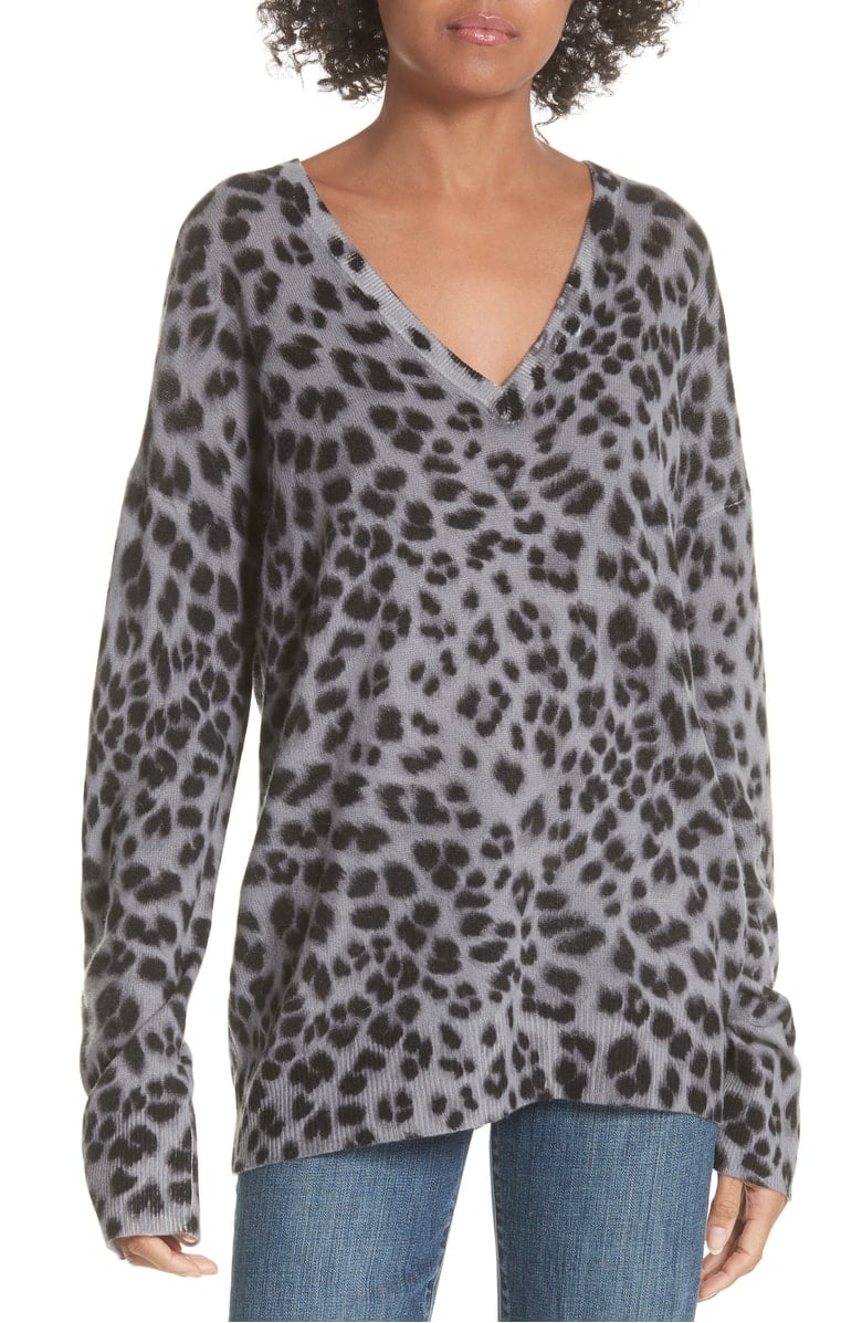 Equipment Dee Leopard-Print Cashmere Sweater