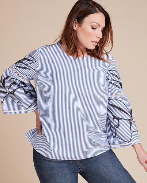 Tanya Taylor Tulip Embroidery Martine Top