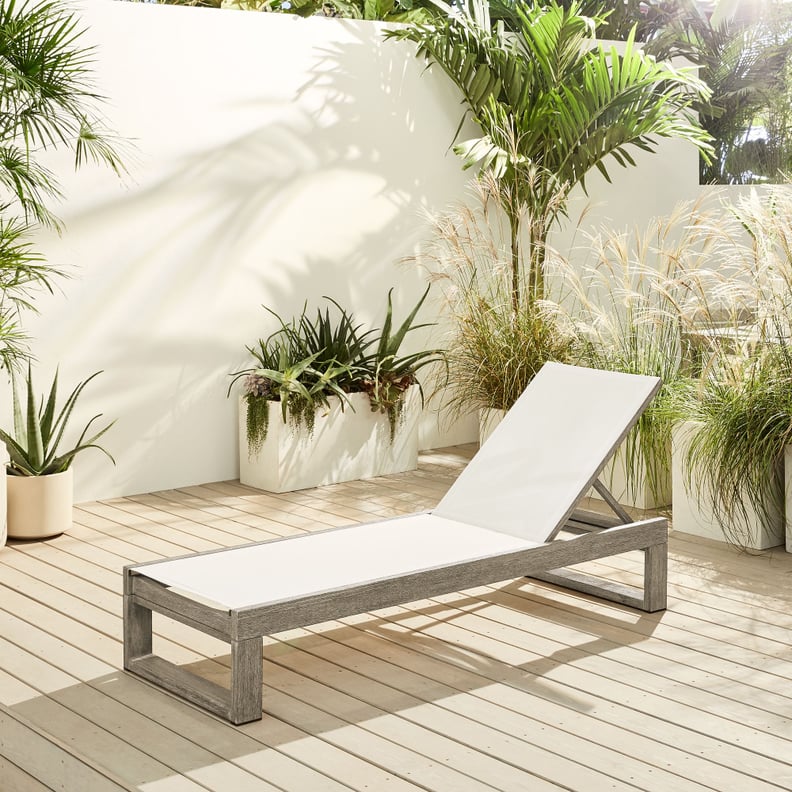 Best Wood Outdoor Chaise Lounge: West Elm Portside Outdoor Textilene Lounger