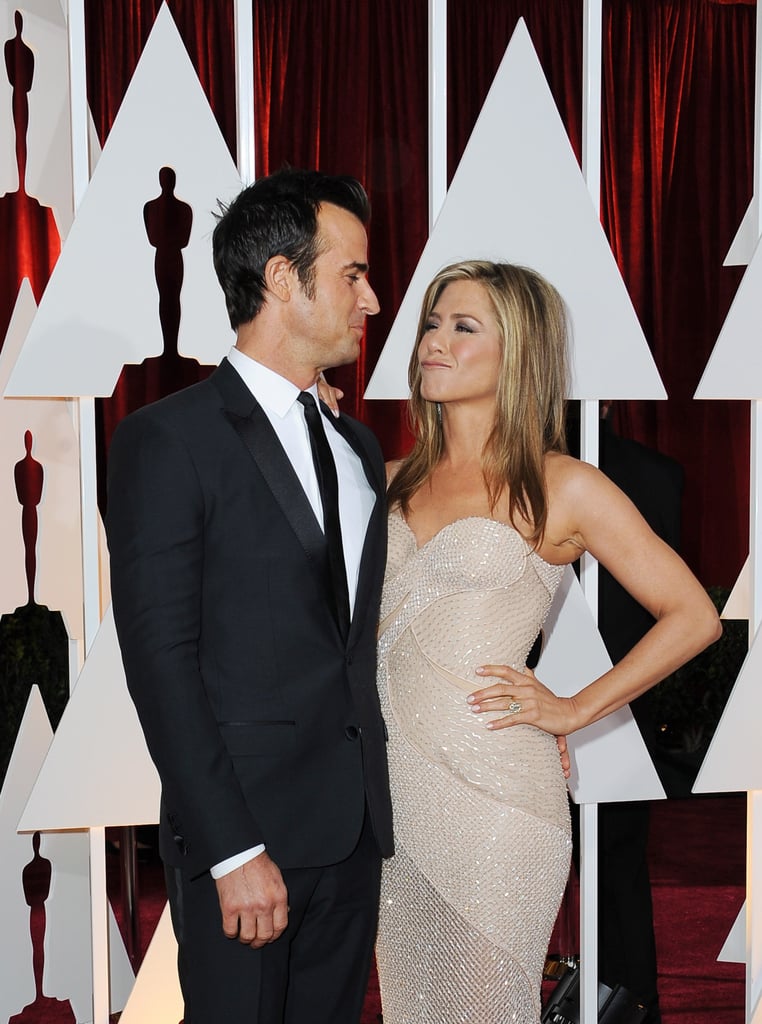 Jennifer Aniston and Justin Theroux at the Oscars 2015
