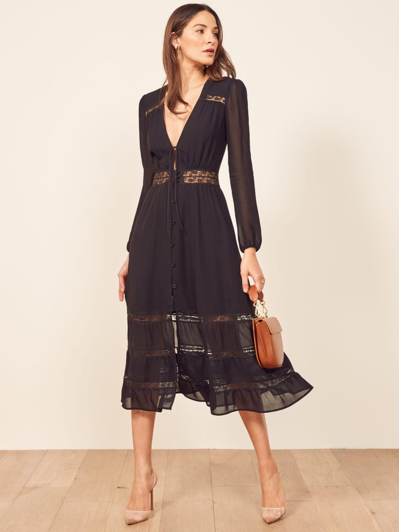 Reformation Imogen Dress in Black