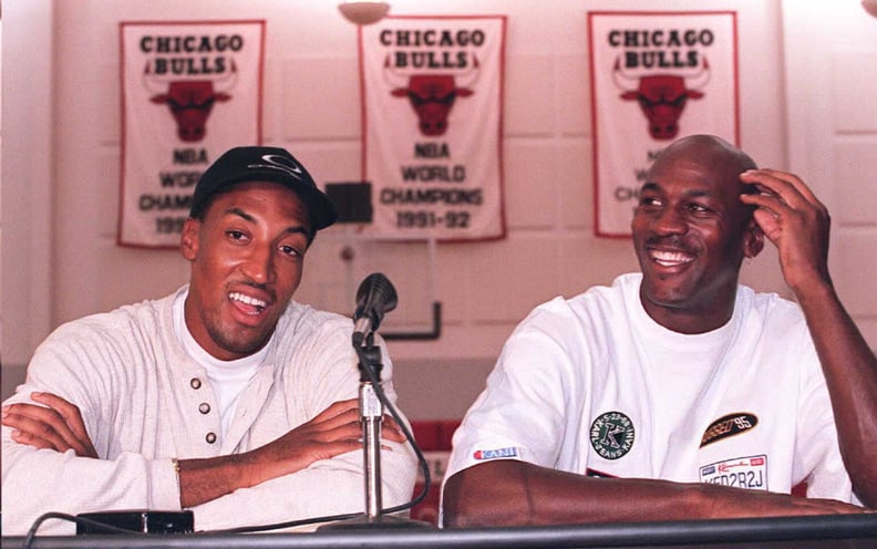 Michael Jordan and Scottie Pippen During a Press Conference in 1995