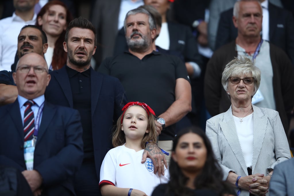 David Beckham and Harper at World Cup Pictures June 2019