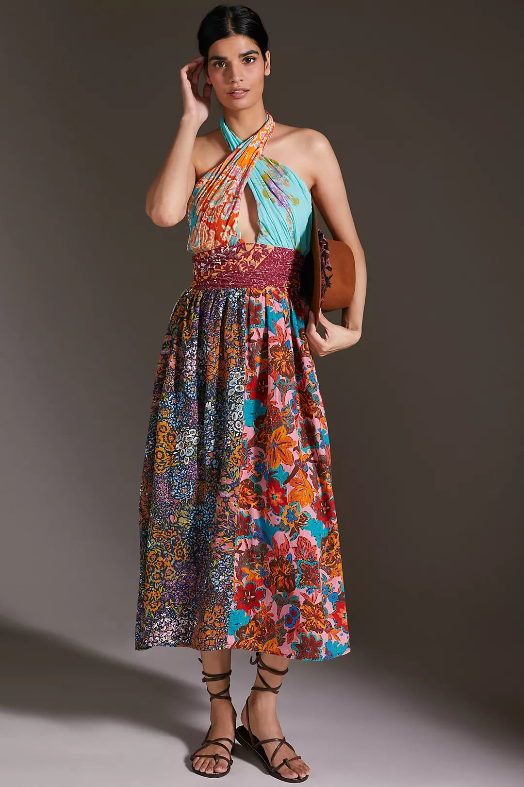 Romantic And Trendy Halter Silk Gown