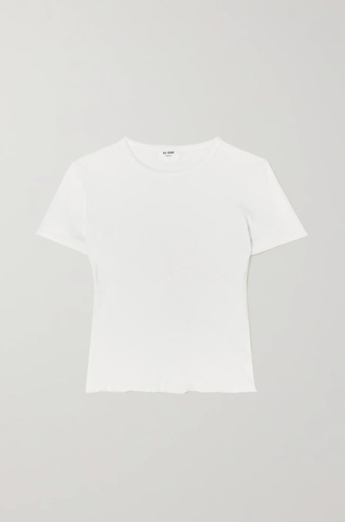 Re/Done '90s Ribbed Cotton-Jersey T-shirt