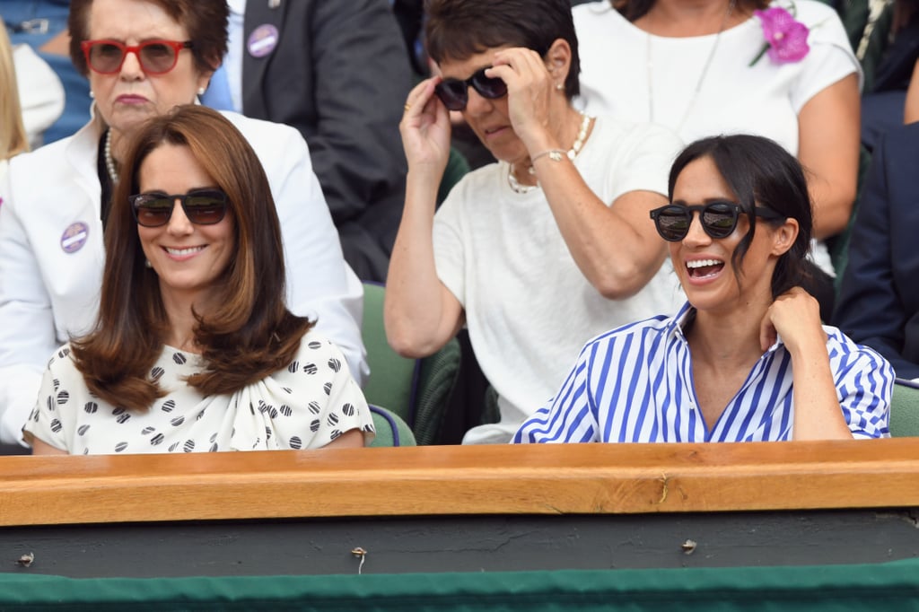 Kate Middleton and Meghan Markle at Wimbledon 2018