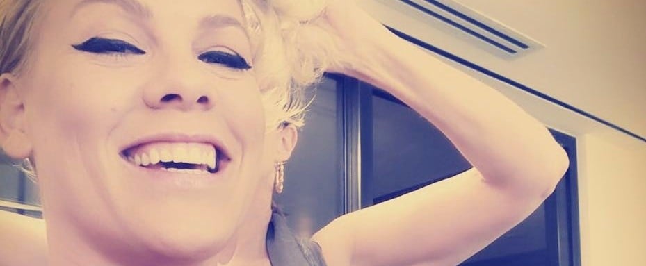 Pink Breastfeeding Her Son Instagram Photo July 2017