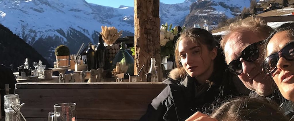 Salma Hayek's Family Vacation in Switzerland December 2016