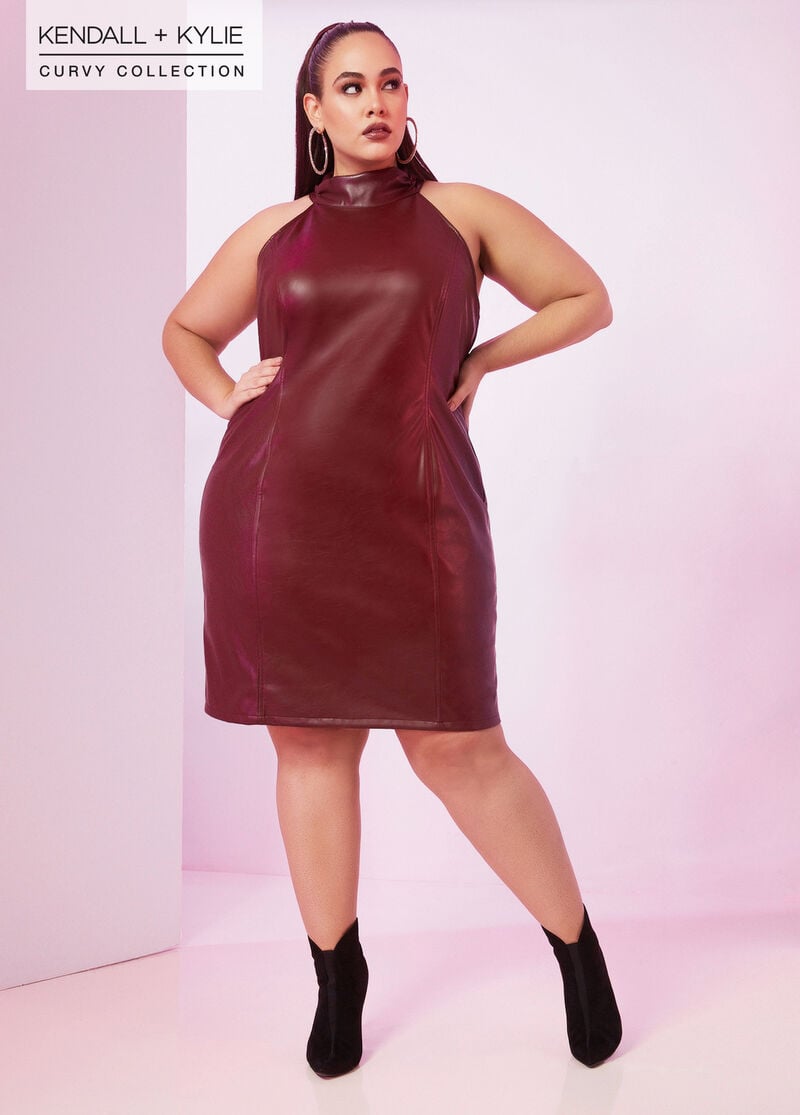 curvy leather dress