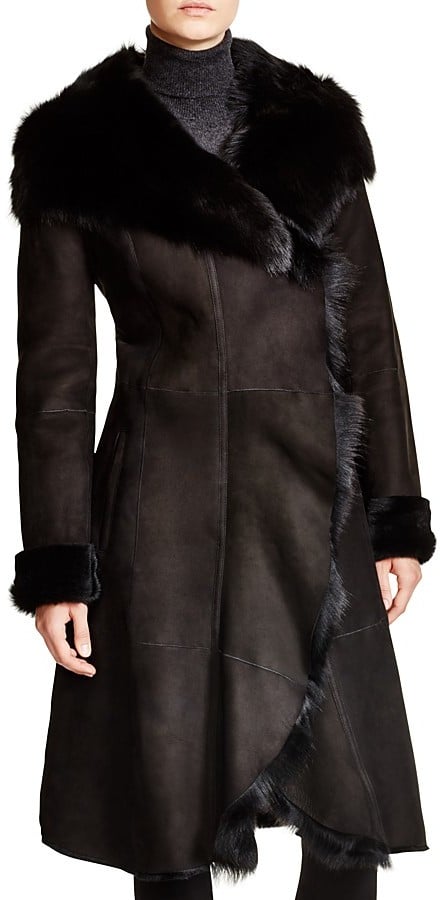 Maximilian Furs Maximilian Hooded Shearling Coat