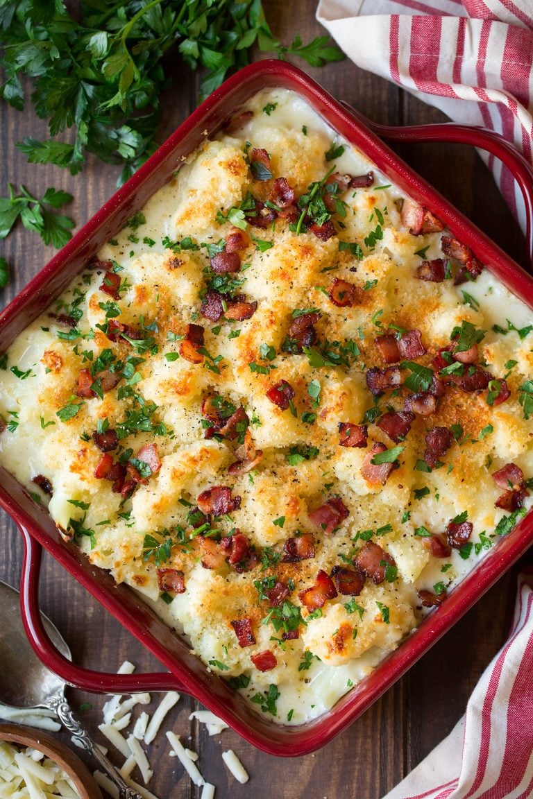 White Cheddar Cauliflower Gratin