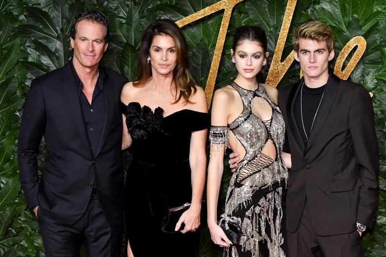 Rande Gerber, Cindy Crawford, Kaia Gerber, and Presley Gerber