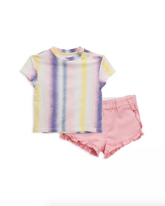 Sovereign Code Camille + Chella Tie-Dye Tee & Ruffle Shorts Set