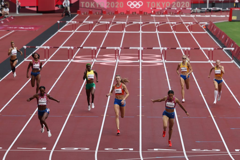 Sydney McLaughlin and Dalilah Muhammad Running the Women's 400m Hurdles at the 2021 Olympics