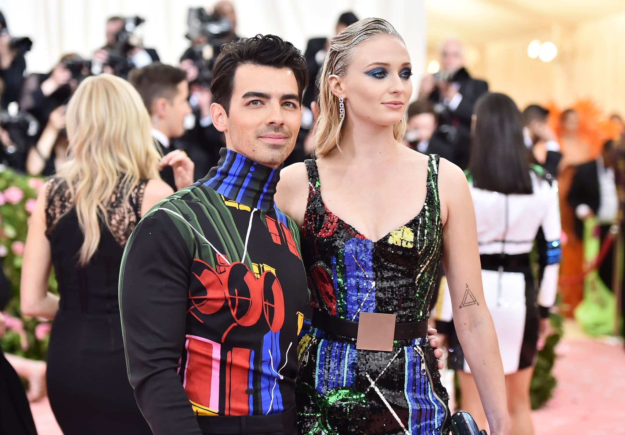 Sophie Turner and Joe Jonas Arrive At The Met Gala In Louis Vuitton