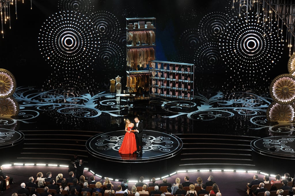 Jennifer Aniston and Channing Tatum on stage at the Oscars 2013.
Jennifer Aniston and Channing Tatum on stage at the Oscars 2013.