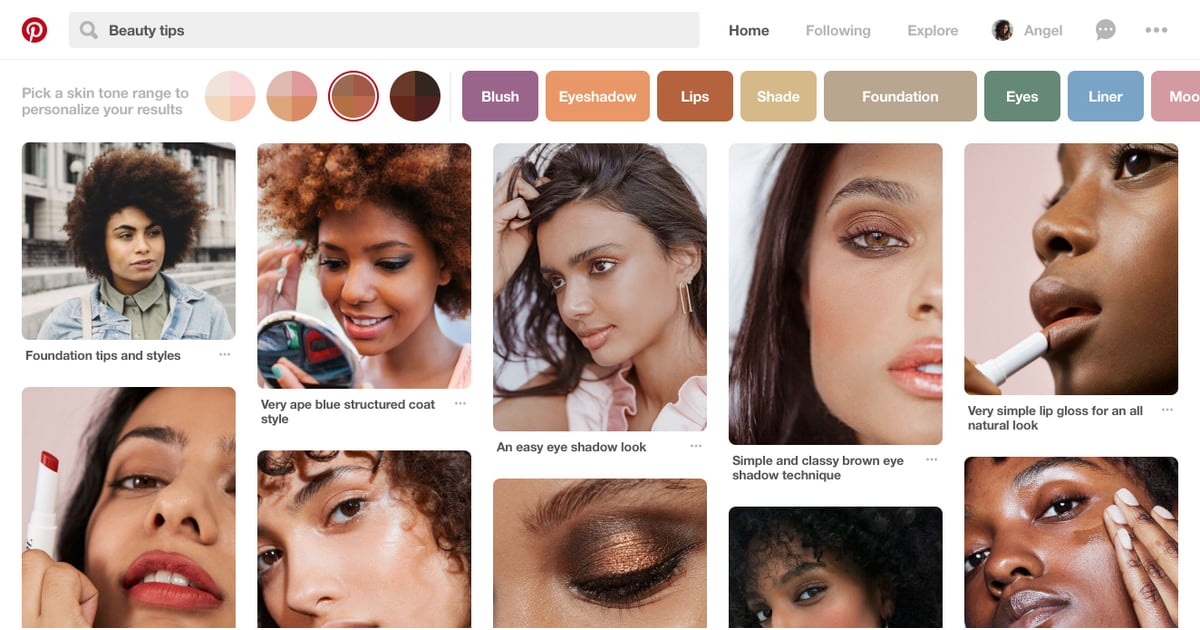 How to Search Makeup by Skin Tone on Pinterest | POPSUGAR Beauty