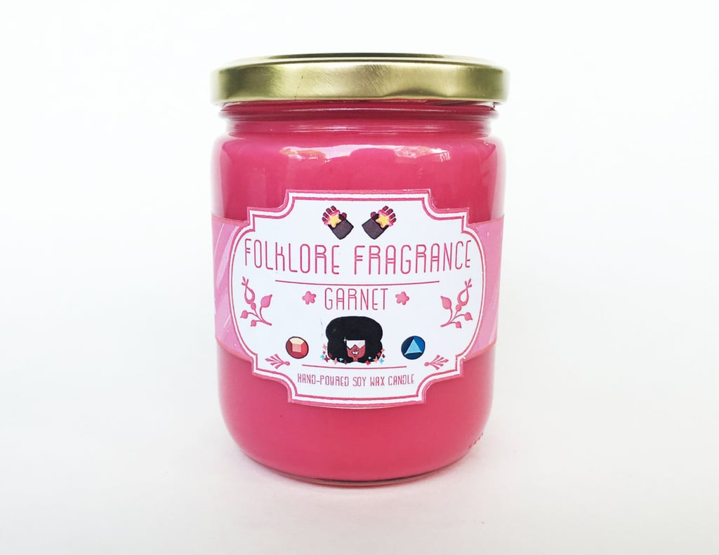 Steven Universe Garnet candle ($15) with pomegranate, iris, and bergamot notes