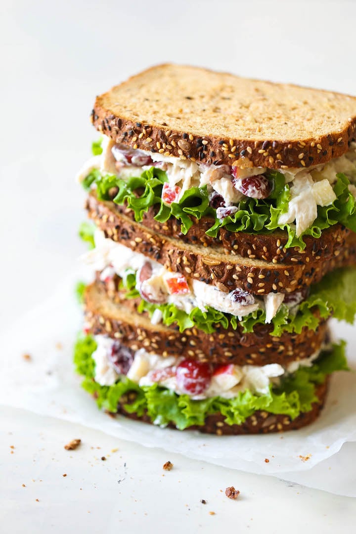 Lightened Up Greek Yogurt Chicken Salad Sandwich