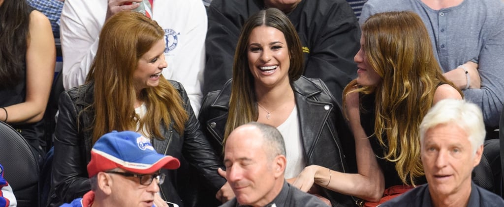 Lea Michele at Clippers Game February 2016
