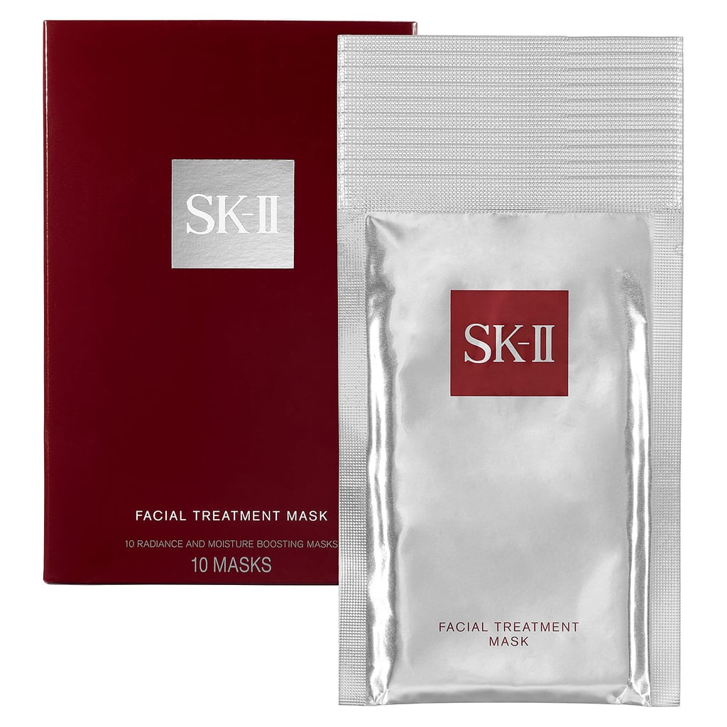 Best for: when you want to feel like a celebrity.
Chrissy Teigen and Cate Blanchett are two of the stars who can't live without the SK-II Facial Treatment Mask ($135 for 10 masks) in their routine. The cult classic saturates your complexion with a skin-perfecting enzyme found in the sake-brewing process. Your skin will be hydrated, glowing, and smooth.