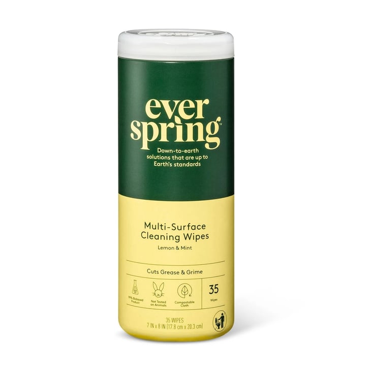 Everspring Lemon & Mint MultiSurface Cleaning Wipes Target