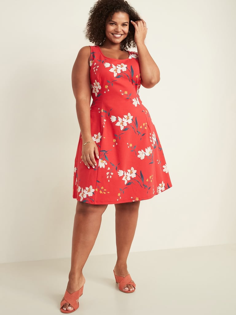 Old Navy Sleeveless Ponte-Knit Fit & Flare Plus-Size Dress