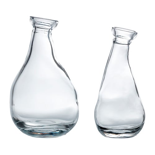 Clear Glass Vase, Set of 2 ($4)