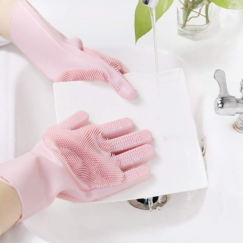 Aqua Silicone Cleaning Gloves