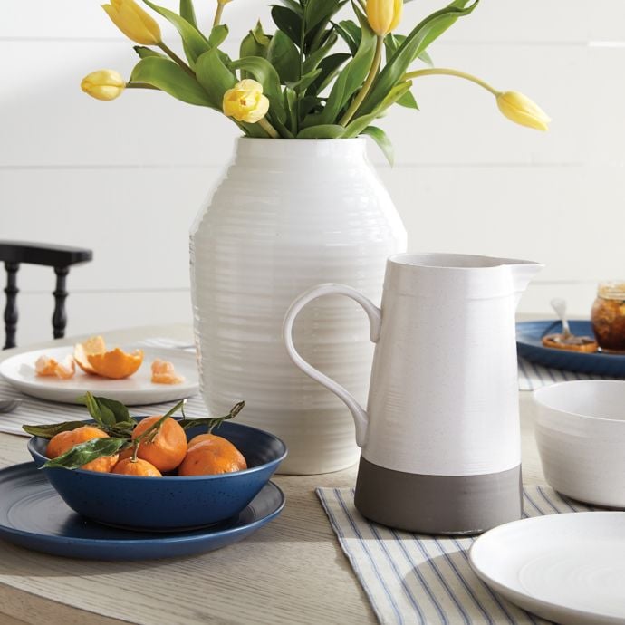 12Inch Ceramic Vase in White Bed Bath & Beyond's Home Collection Bee