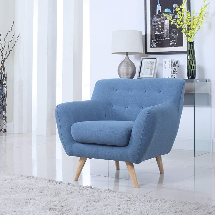 Mid Century Modern Tufted Button Living Room Accent Chair | Most ...