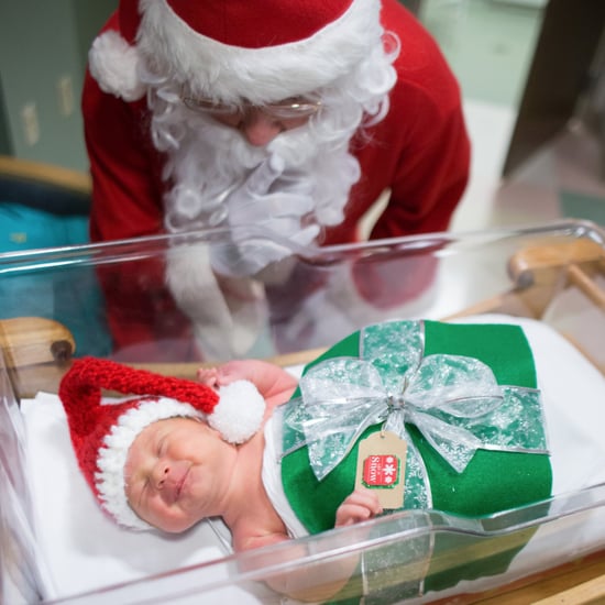 Photos of Preemies Dressed as Presents Meeting Santa Claus