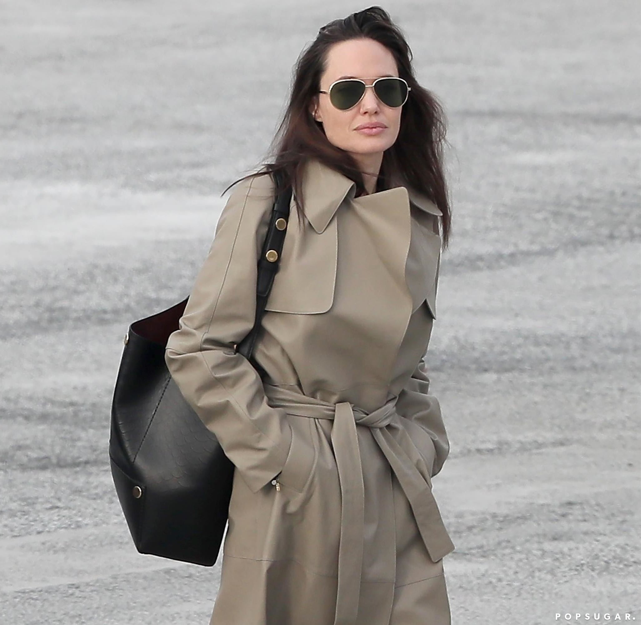 Angelina jolie trench coat shop