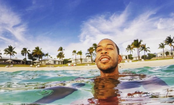 "#swimmingundertheinfluence ☺️"