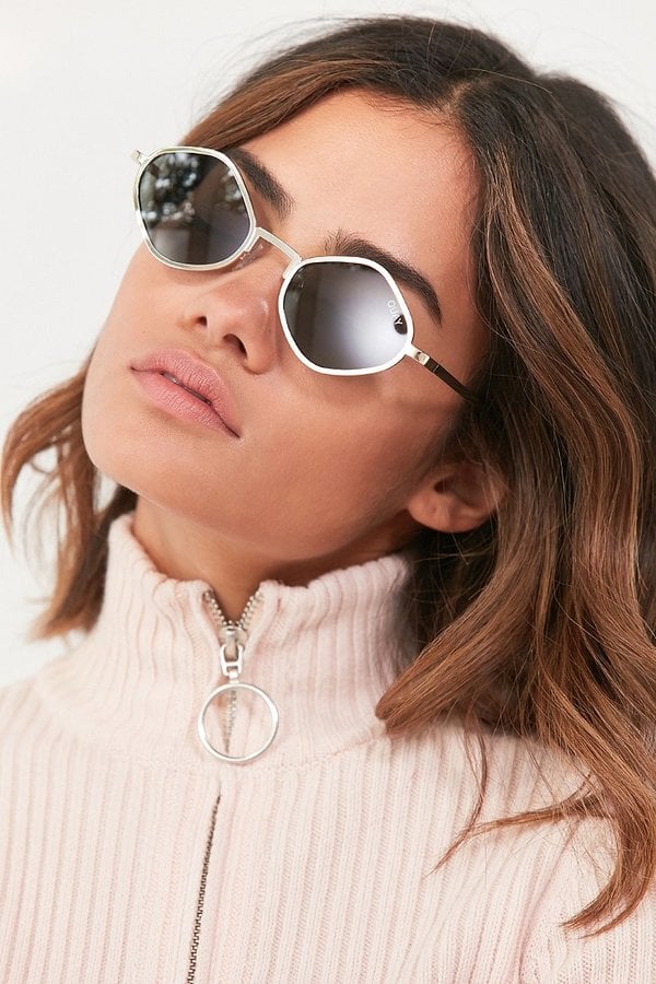 Quay Purple Honey Geometric Sunglasses