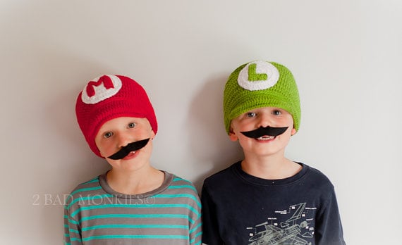 Mario and Luigi Hat Set