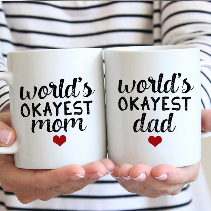World's Okayest Dad and World's Okayest Mom Mug Gift Set