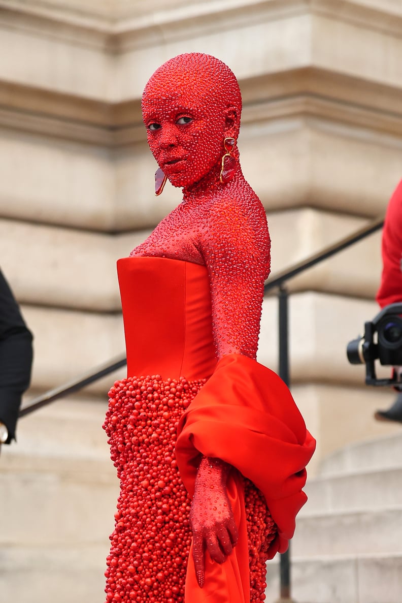 PARIS, FRANCE - JANUARY 23: Doja Cat attends the Schiaparelli Haute Couture Spring Summer 2023 show as part of Paris Fashion Week  on January 23, 2023 in Paris, France. (Photo by Jacopo Raule/Getty Images)