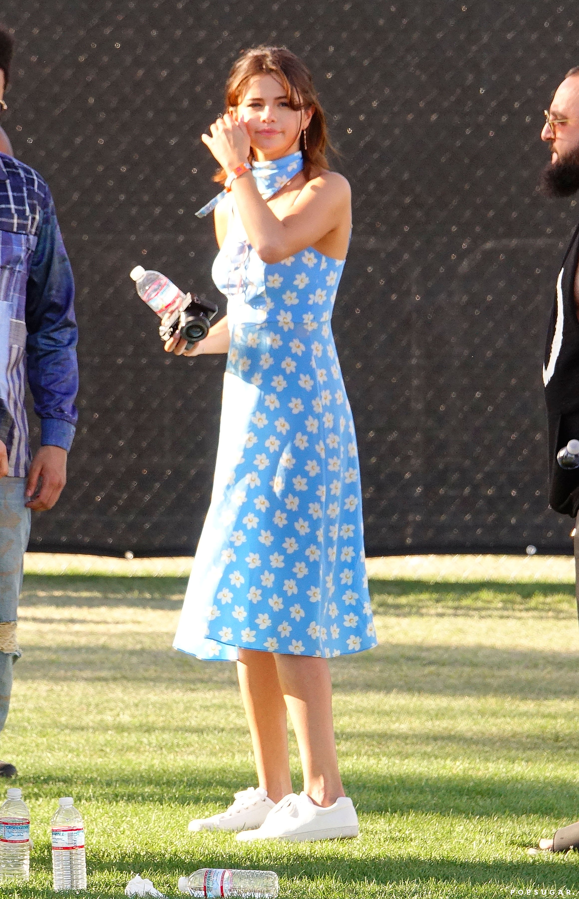 hvn falling floral dress Selena Gomez HVN Dress at Coachella