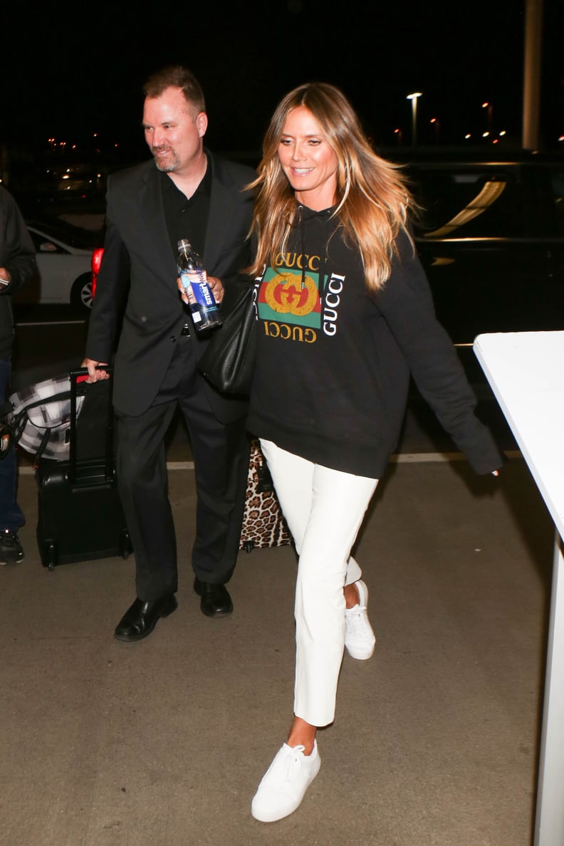 Heidi Klum Wore a Black Pullover