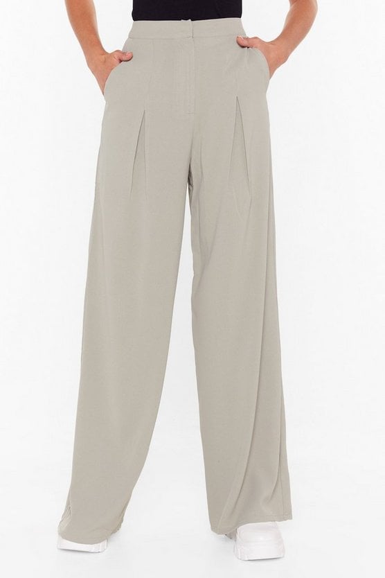 Nasty Gal Wide Awake High-Waisted Wide Leg Pants