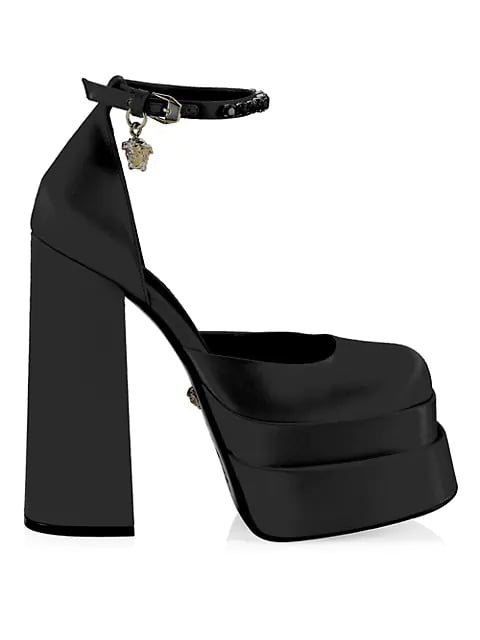 Versace Satin Platform Pumps