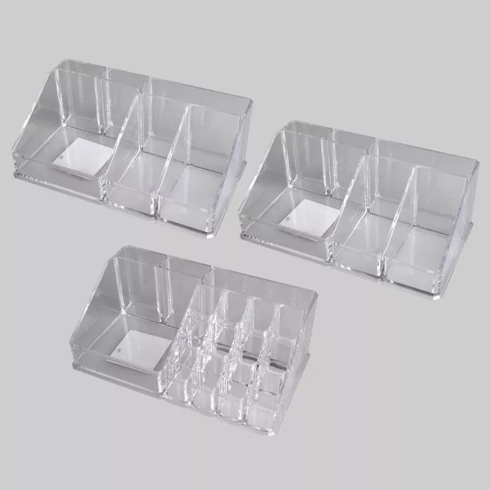 3ct Acrylic Makeup Storage