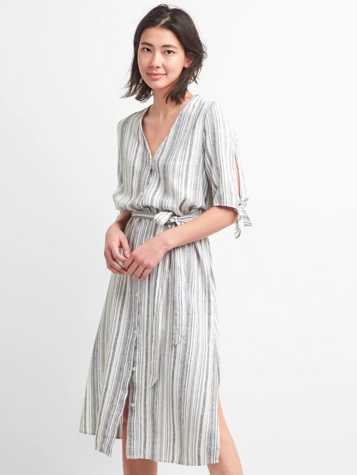 Gap Stripe V-Neck Midi Shirt Dress | Cute Summer Dresses 2018 ...