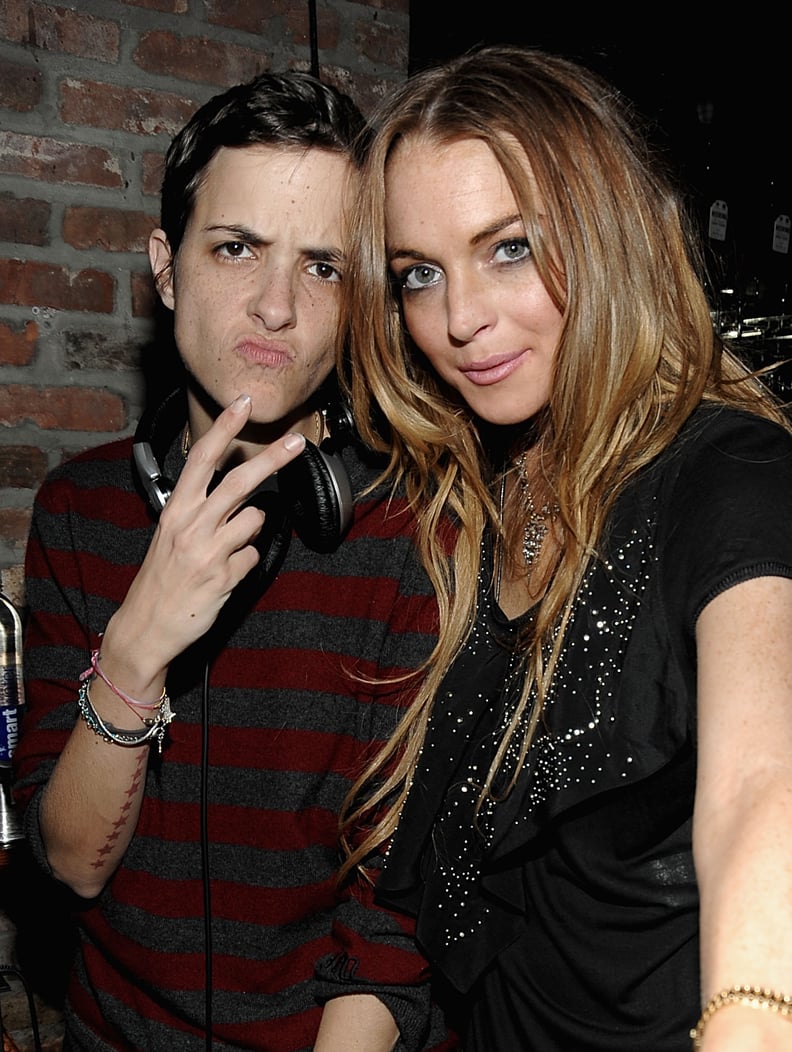 Lindsay Lohan dated Mark's sister Samantha Ronson on and off from 2008 to 2009.