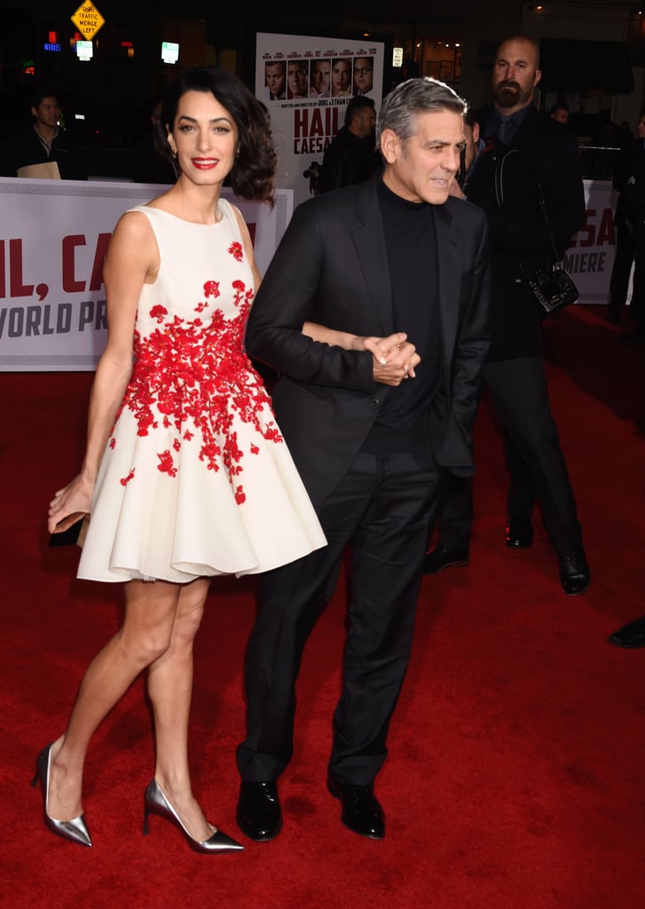 George and Amal Clooney on Hail, Caesar! Red Carpet
