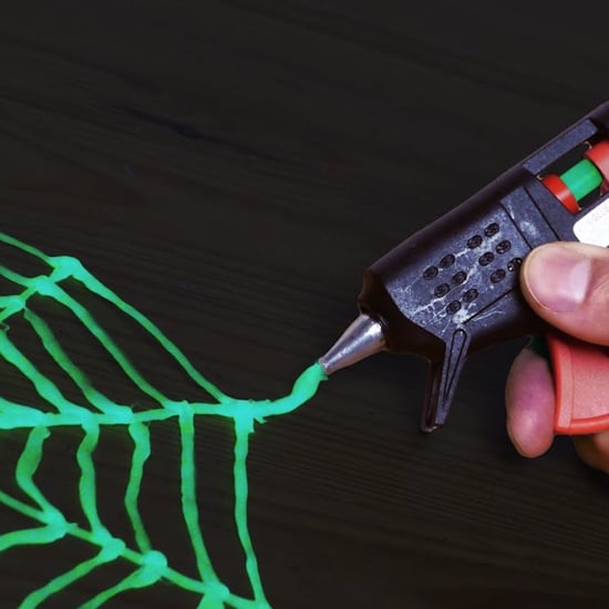 How to Make a Glow-in-the-Dark Spiderweb With Hot Glue