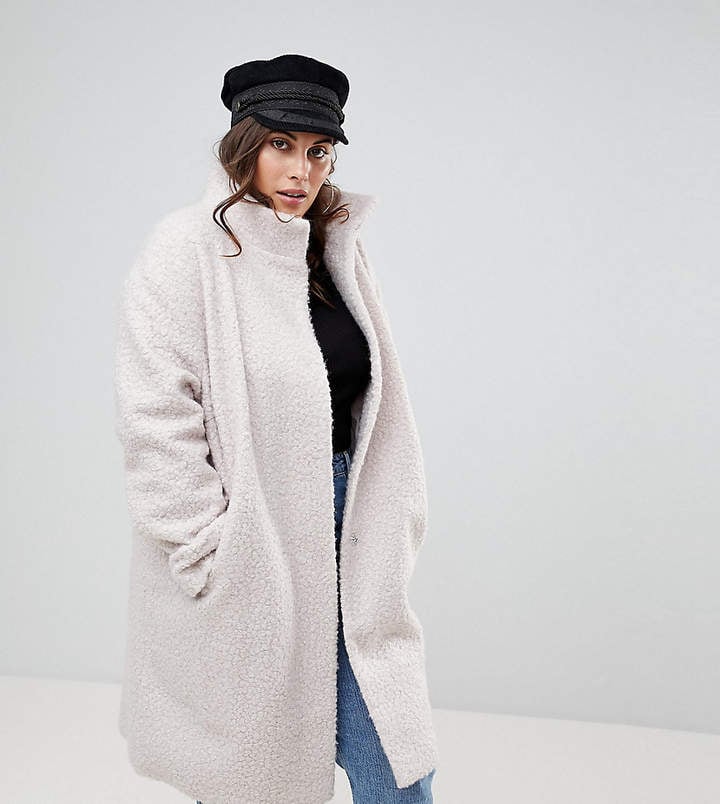 Asos Oversized Coat With Funnel Neck