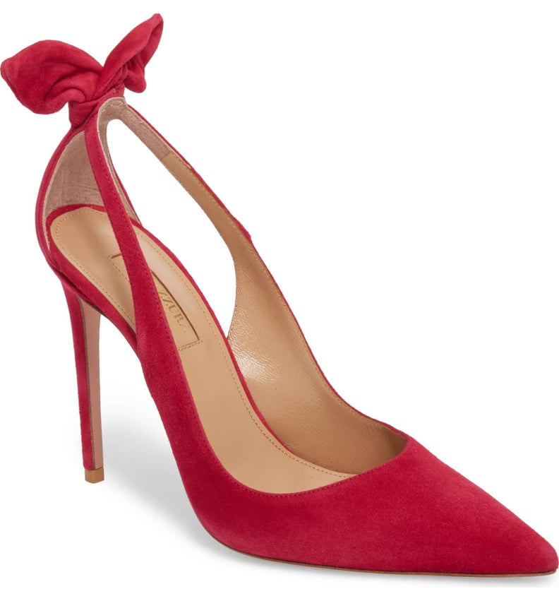 Aquazzura Deneuve Bow Pointy Toe Pumps