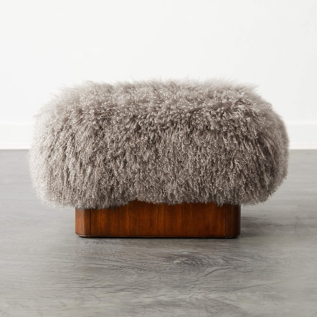 CB2 Pelosa Sheepskin Ottoman